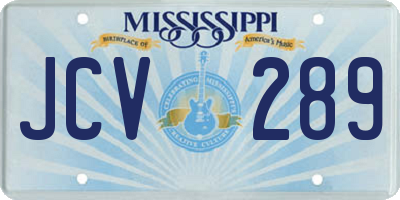 MS license plate JCV289