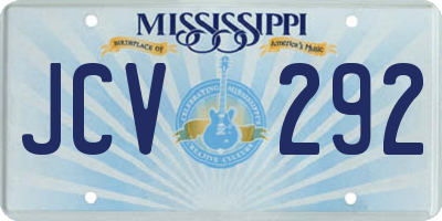 MS license plate JCV292
