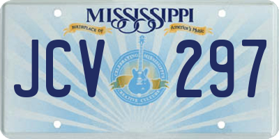 MS license plate JCV297