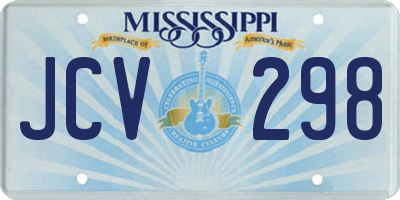 MS license plate JCV298