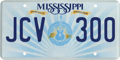 MS license plate JCV300
