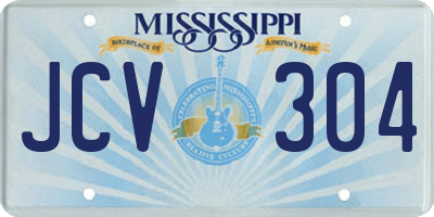 MS license plate JCV304