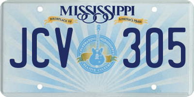 MS license plate JCV305