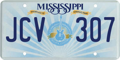 MS license plate JCV307