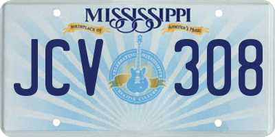 MS license plate JCV308