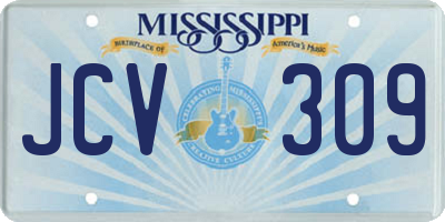 MS license plate JCV309