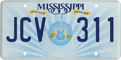 MS license plate JCV311