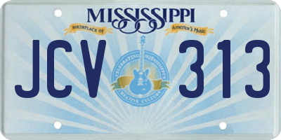 MS license plate JCV313