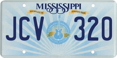 MS license plate JCV320
