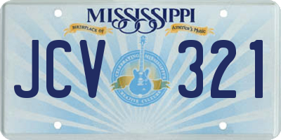 MS license plate JCV321