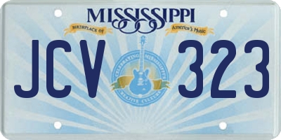 MS license plate JCV323