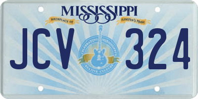 MS license plate JCV324