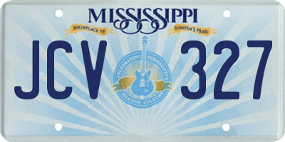 MS license plate JCV327