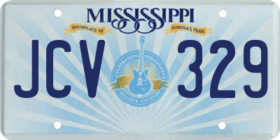 MS license plate JCV329