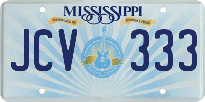 MS license plate JCV333