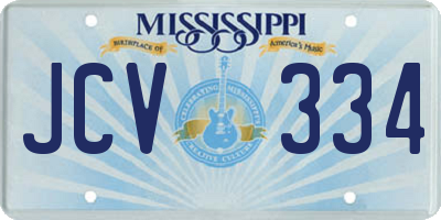 MS license plate JCV334