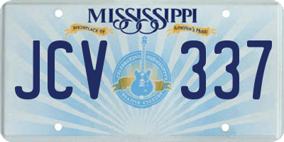 MS license plate JCV337