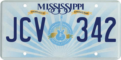 MS license plate JCV342