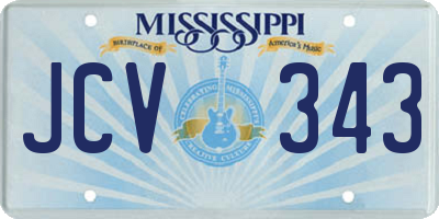 MS license plate JCV343