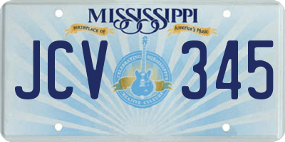 MS license plate JCV345