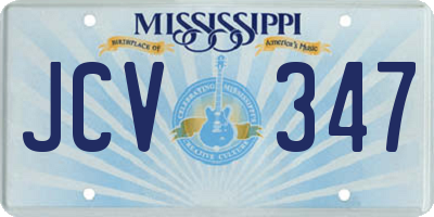MS license plate JCV347