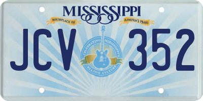 MS license plate JCV352