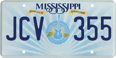 MS license plate JCV355