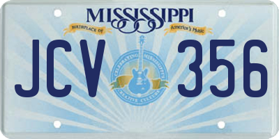 MS license plate JCV356