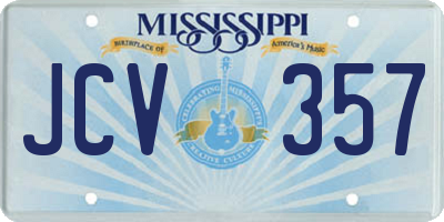 MS license plate JCV357