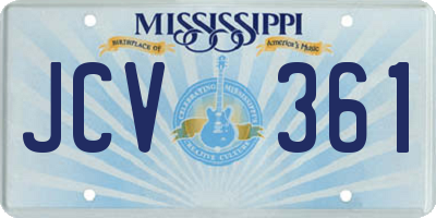 MS license plate JCV361