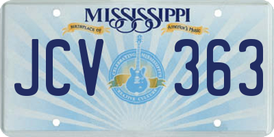 MS license plate JCV363