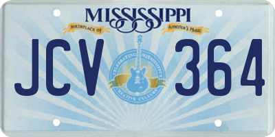 MS license plate JCV364