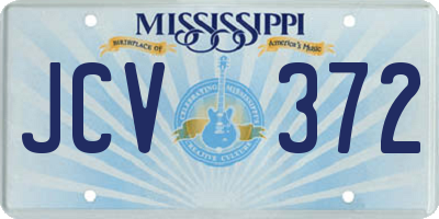 MS license plate JCV372