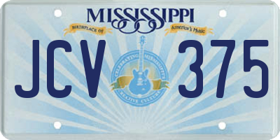 MS license plate JCV375