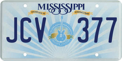 MS license plate JCV377