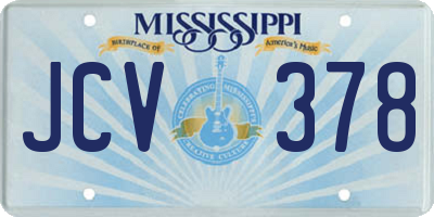 MS license plate JCV378