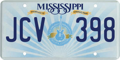 MS license plate JCV398