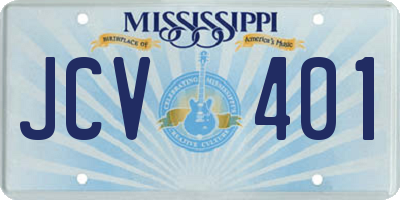 MS license plate JCV401