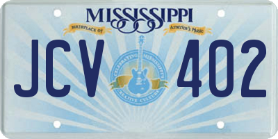 MS license plate JCV402