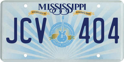 MS license plate JCV404