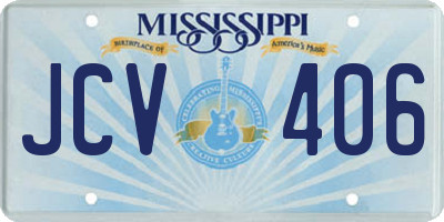 MS license plate JCV406