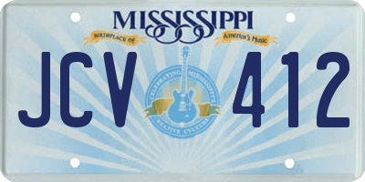 MS license plate JCV412