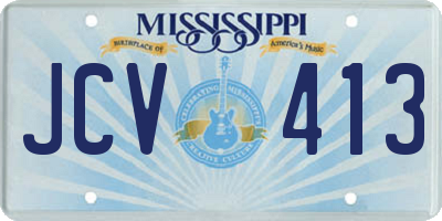 MS license plate JCV413