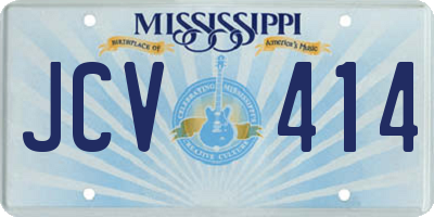 MS license plate JCV414
