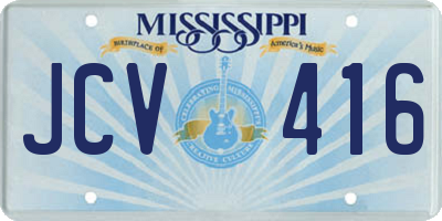 MS license plate JCV416