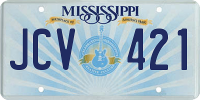 MS license plate JCV421