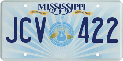 MS license plate JCV422