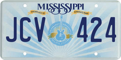 MS license plate JCV424