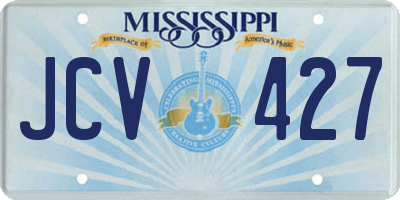 MS license plate JCV427