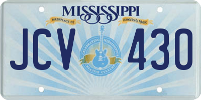 MS license plate JCV430